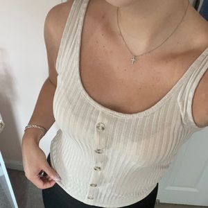 tan button up tank